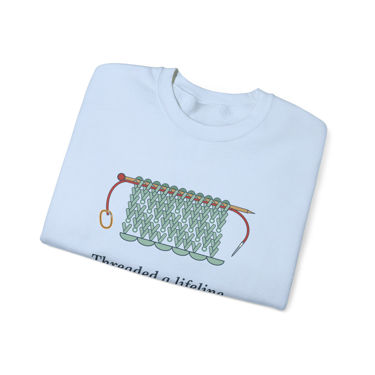 Lace Knitting Crewneck Sweatshirt - Threaded a Lifeline. Now I'm Brave.