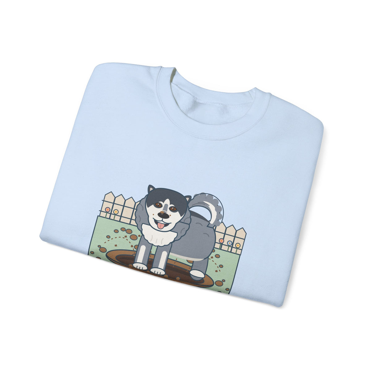Alaskan Malamute Crewneck Sweatshirt - Malamute-Sized Backyard Crater Dog Owner Gift