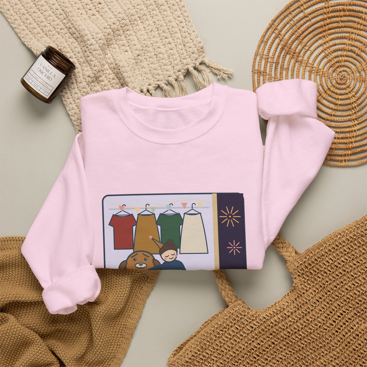 New Year 2027 Crewneck Sweatshirt - Rang in 2027 in the Closet with the Dog, Dog Mom and Dad Gift
