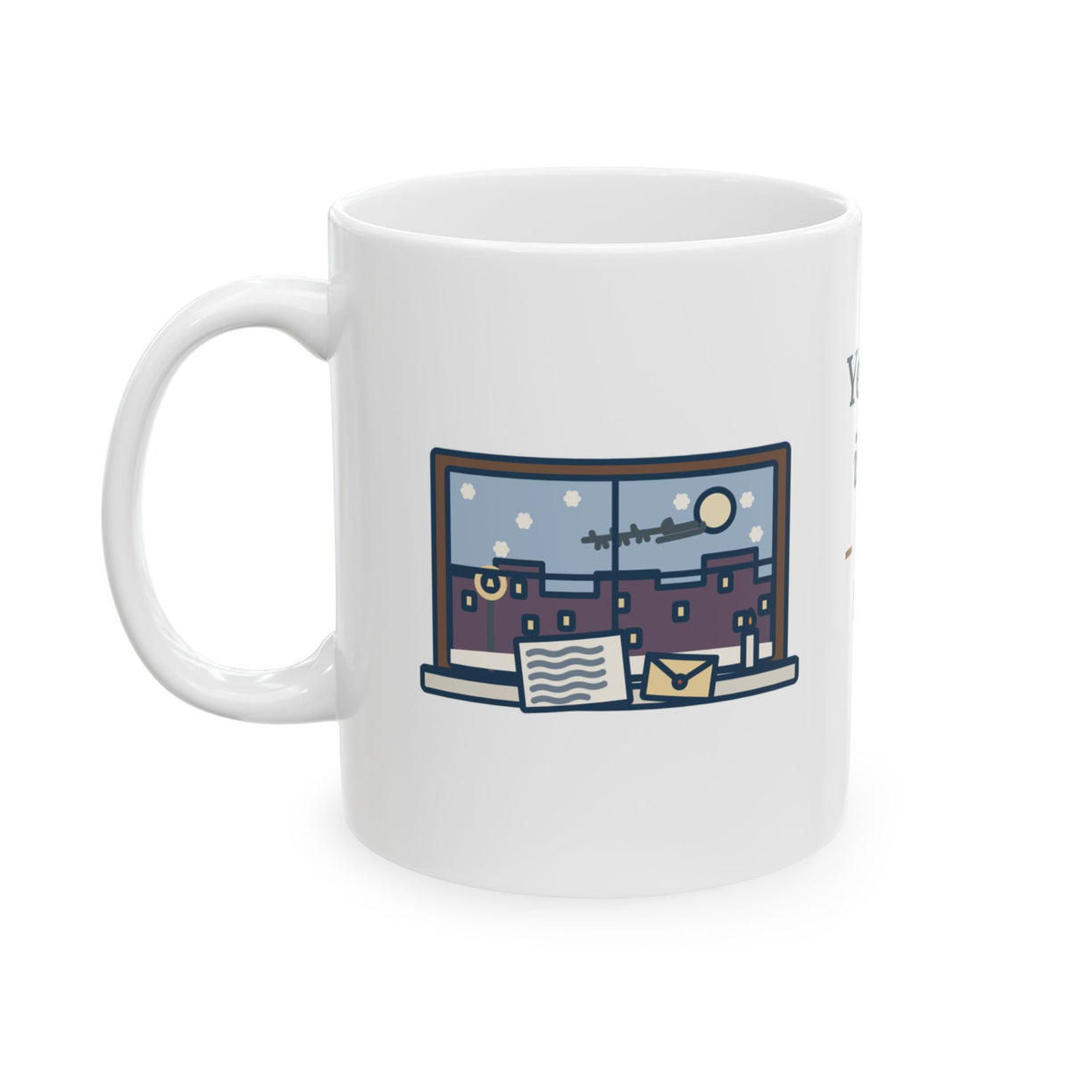 F. P. Church Quote Mug, Yes Virginia 1897 Editorial, Christmas Snowy Windowsill Letter Coffee Mug 11oz