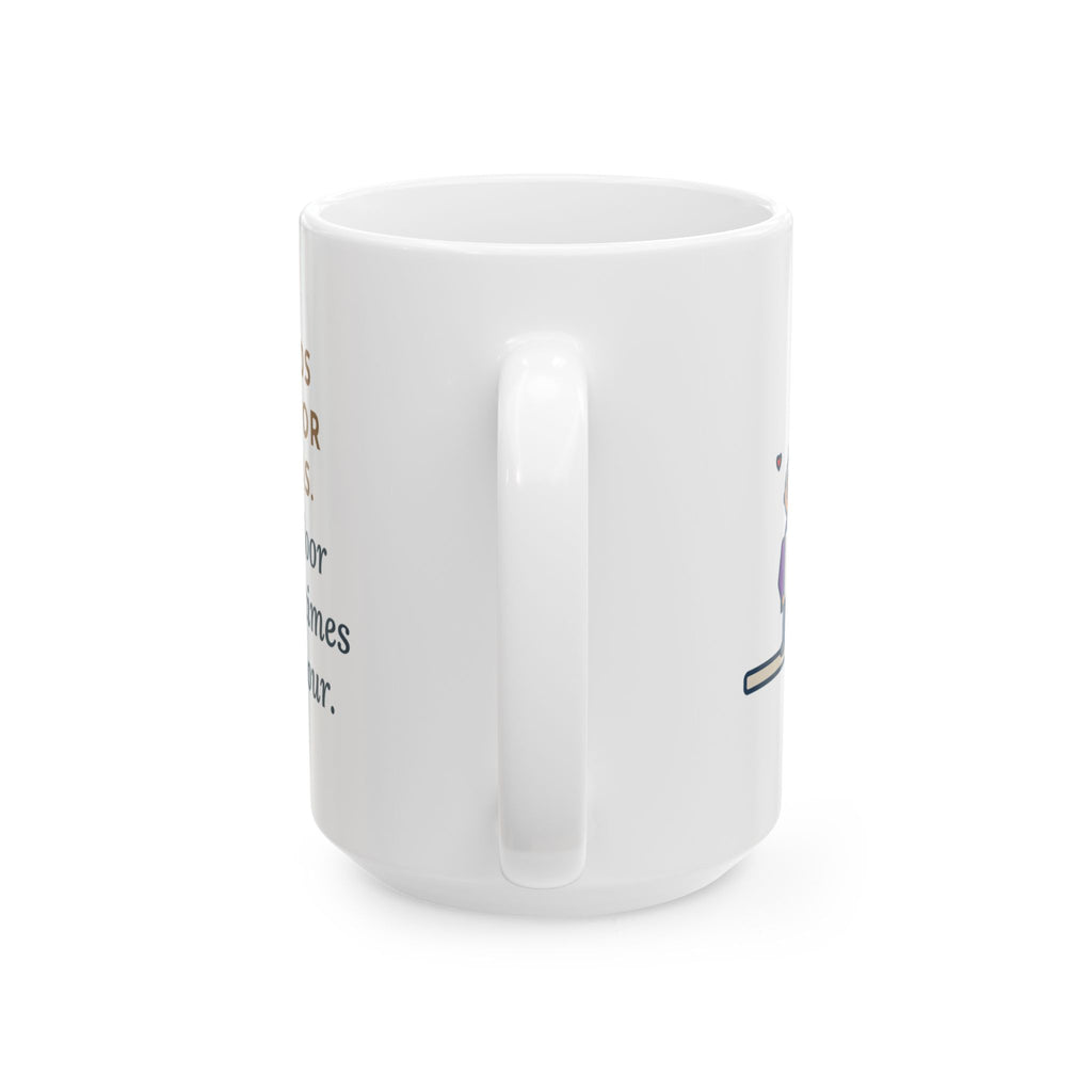 Arrived for the Holiday, The Fridge Door Opened Forty Times in the First Hour 15oz Mug, Large Funny Grandkids at Christmas Coffee Mug