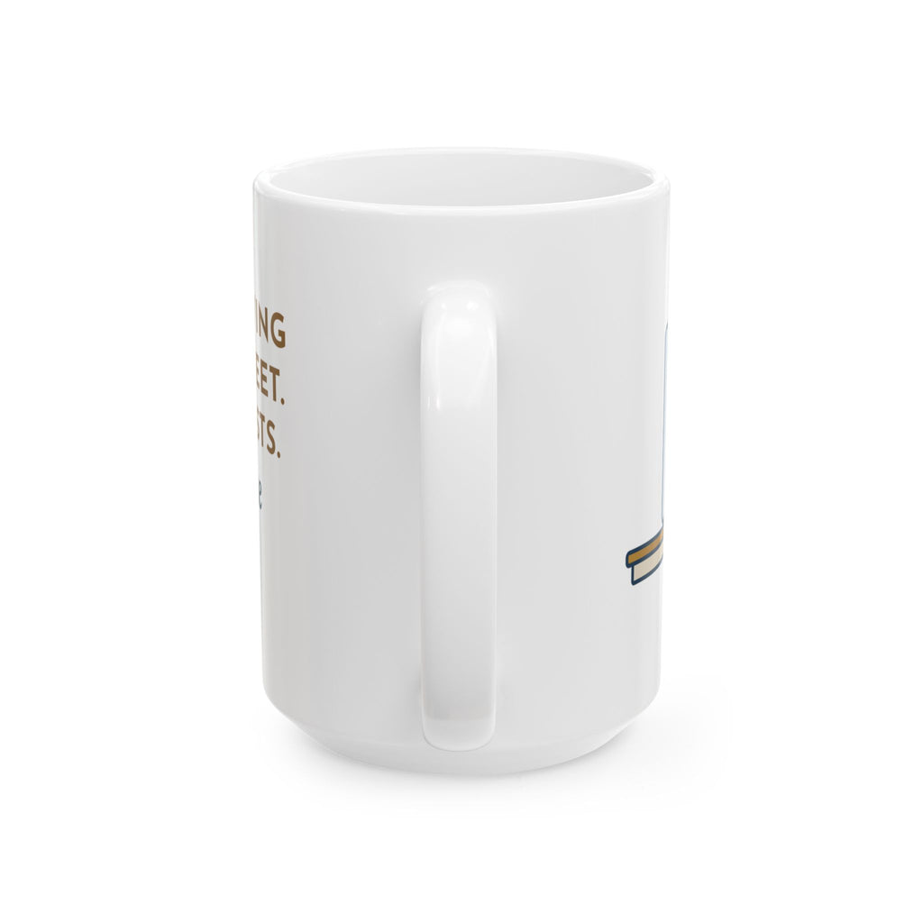 Sign-Up Sheet, Eight Guests, Six Wrote Chips 15oz Mug, Large Funny Friendsgiving Coffee Mug
