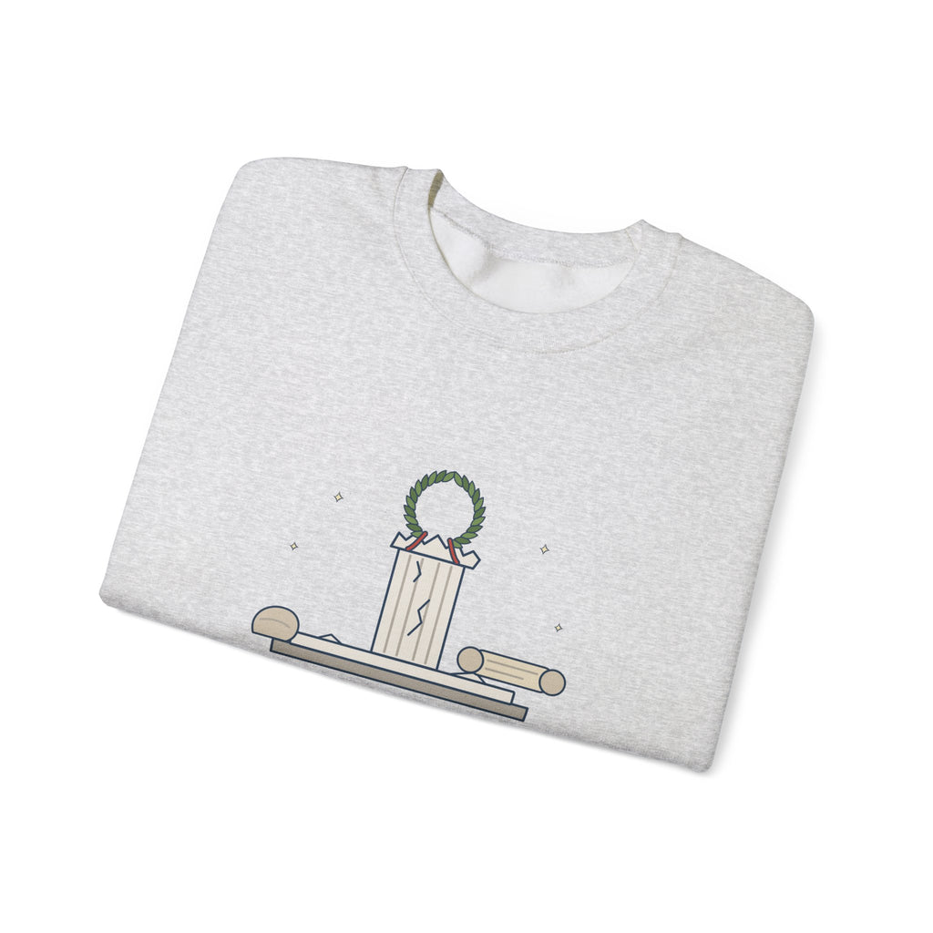 Beware the Ides of March Sweatshirt, Humor Shakespeare Quote Crewneck with Laurel and Column