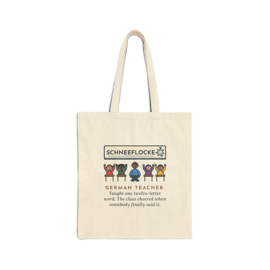 German Teacher Tote Bag, Taught One Twelve-Letter Word, The Class Cheered When Somebody Finally Said It, Whiteboard Win