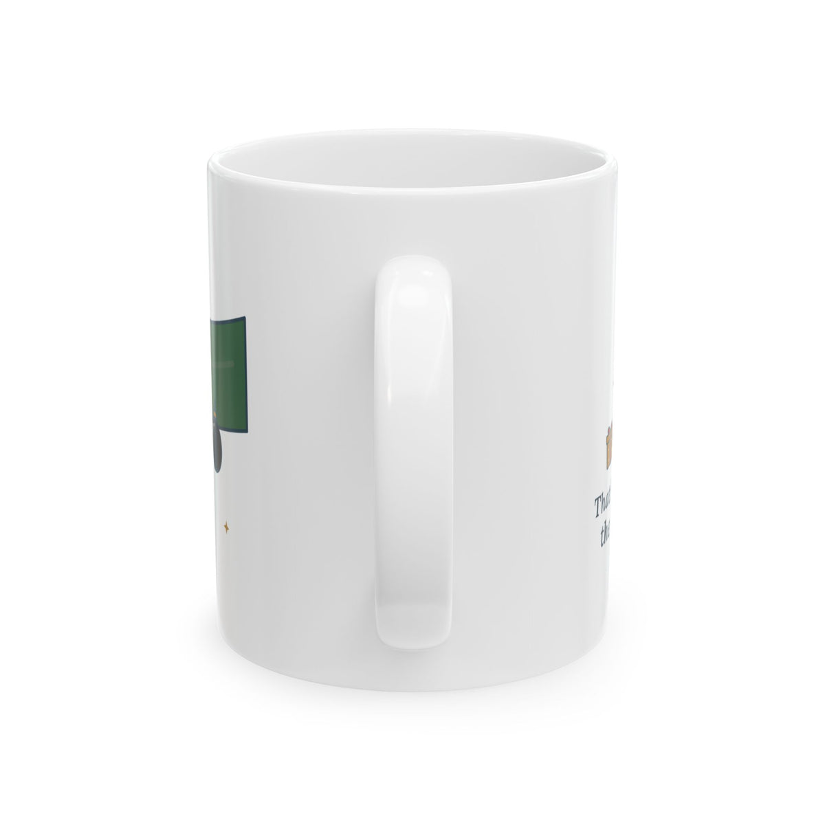 Black Cat Christmas Mug - That Black Ornament on the Bottom Branch Is the Cat