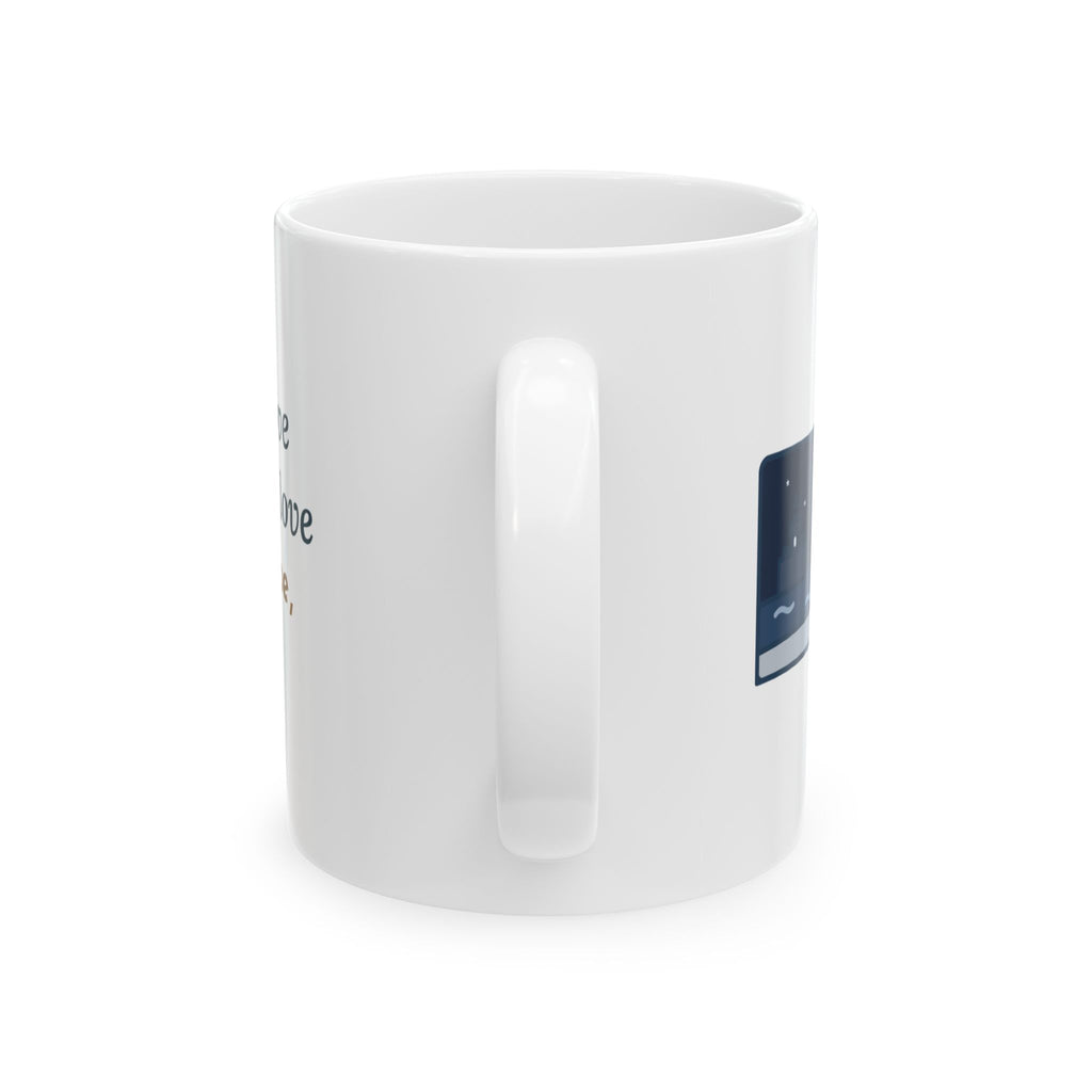 Poe Quote Mug, A Love That Was More Than Love, Love Moonlit Shore Coffee Mug 11oz