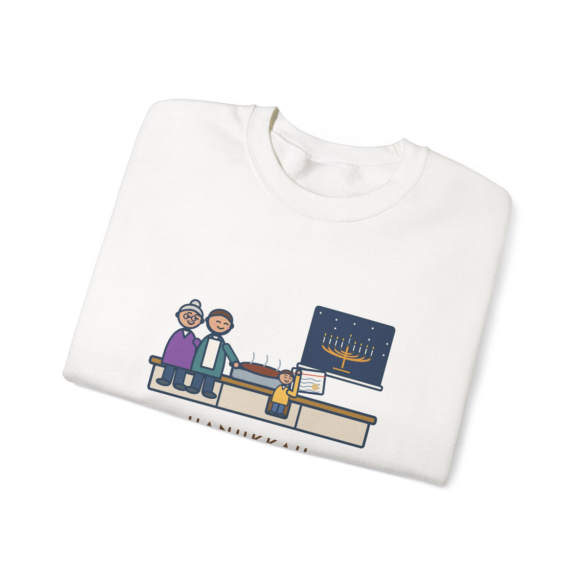 Hanukkah Brisket Sweatshirt, Grandma's Recipe, Three Generations, the Same Index Card, Funny Recipe Card Crewneck