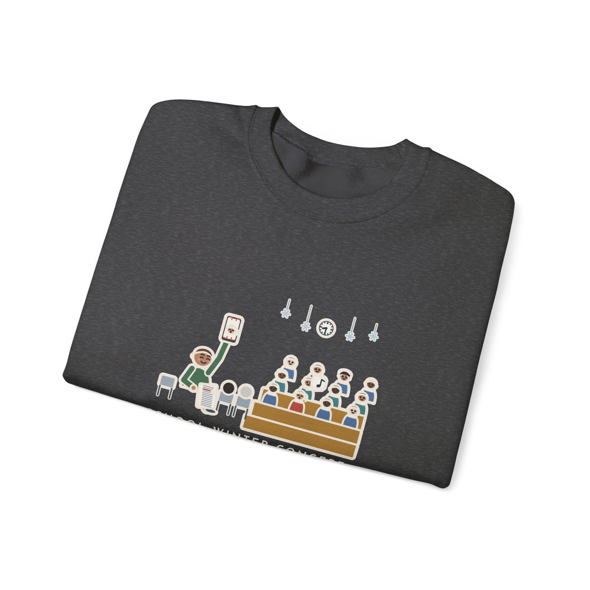 Winter Concert Sweatshirt, Sat for Ninety Minutes, My Kid Sang One Line in the Third Song, Funny Concert Night Crewneck