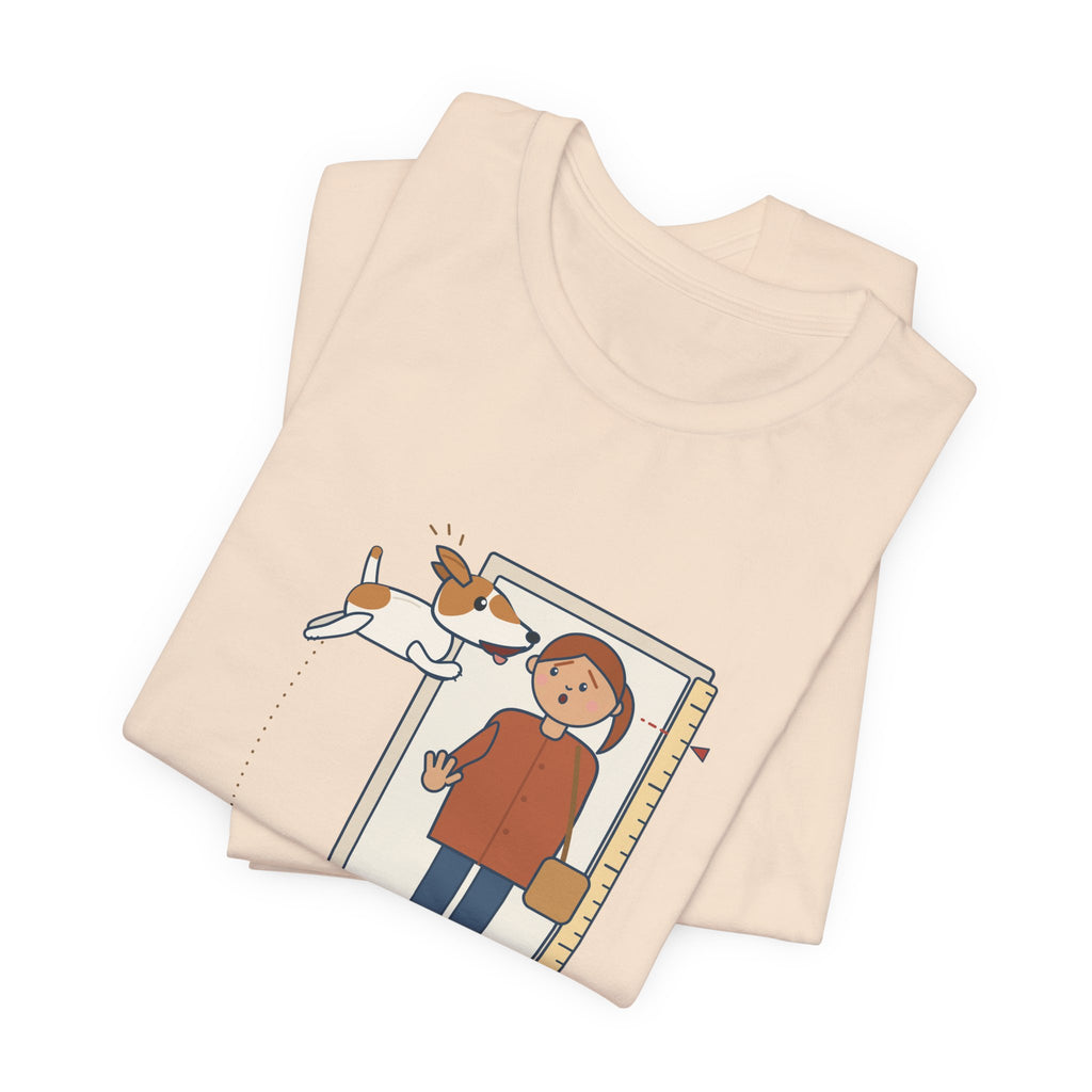 Jack Russell Terrier T-Shirt - Jumps Up Face to Face to Say Hello Funny JRT Tee