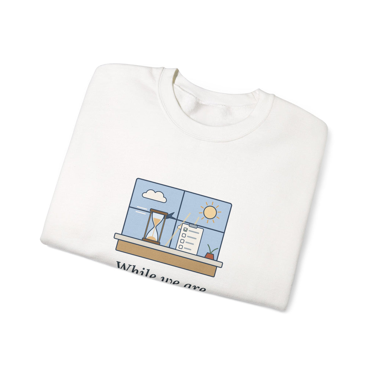 While We Are Postponing, Life Speeds By Sweatshirt, Stoic Seneca Quote Crewneck with Swift Past the Window