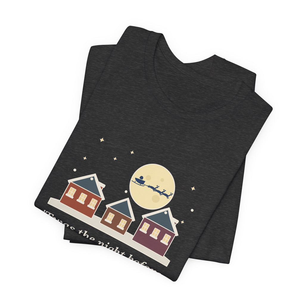 Moore Quote T-Shirt, Twas the Night Before Christmas, Christmas Moonlit 1820s Town Tee