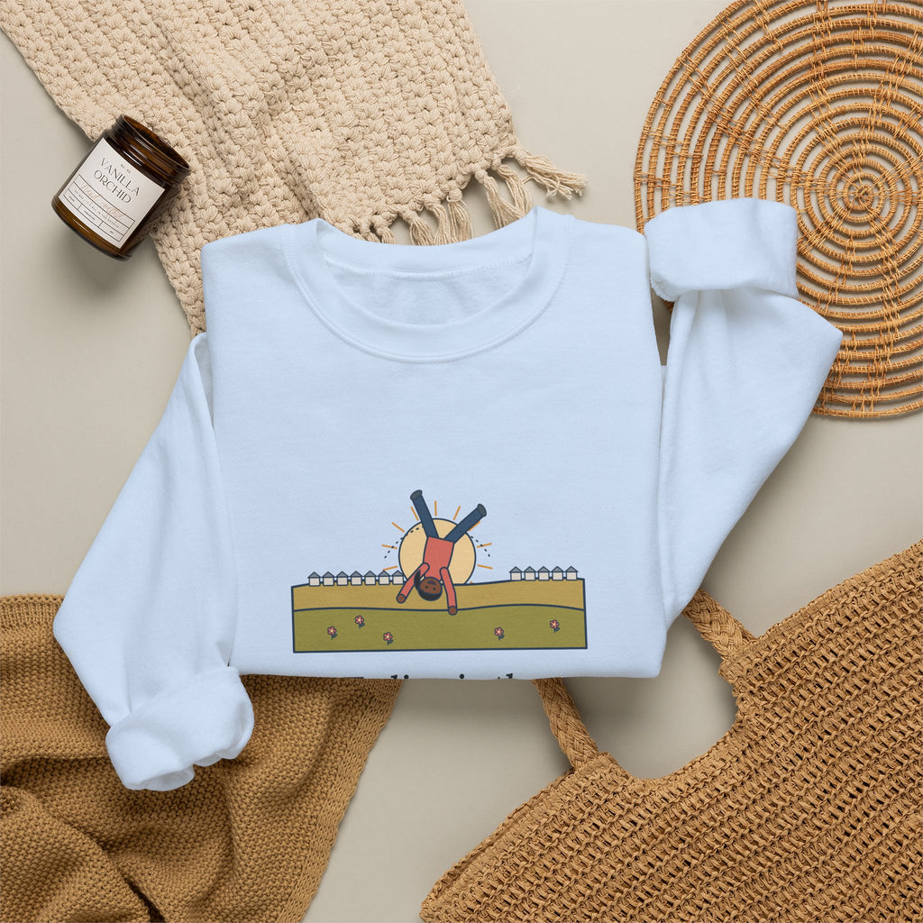 To Live Is the Rarest Thing in the World Sweatshirt, Literary Oscar Wilde Quote Crewneck with Cartwheel Meadow