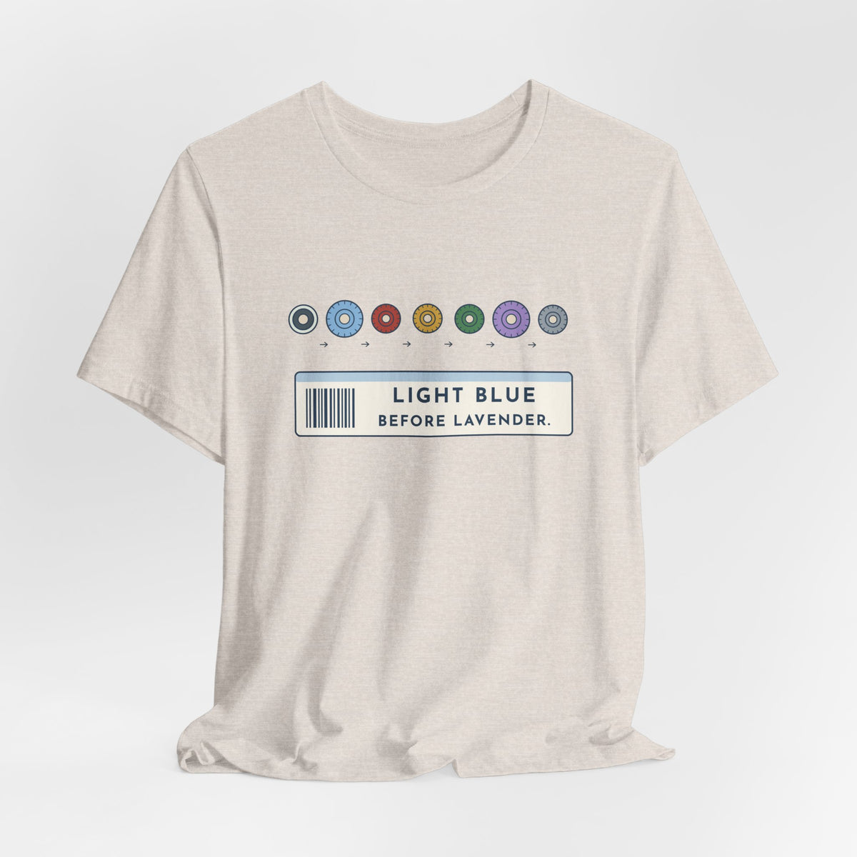 Phlebotomist T-Shirt - Light Blue Before Lavender Order of Draw Tee