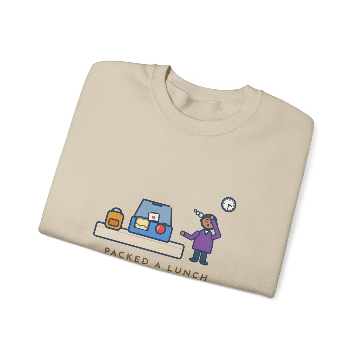 School Lunch Sweatshirt, Packed a Lunch with a Sweet Note, Both Came Home Untouched, Funny Lunchbox Return Crewneck