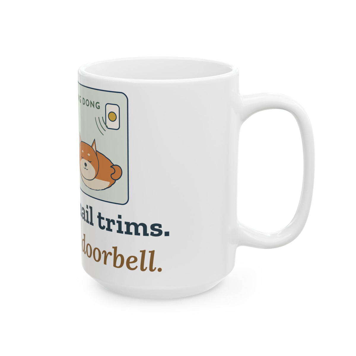 Large 15oz Shiba Inu Mug - Screams at Nail Trims. Ignores the Doorbell.