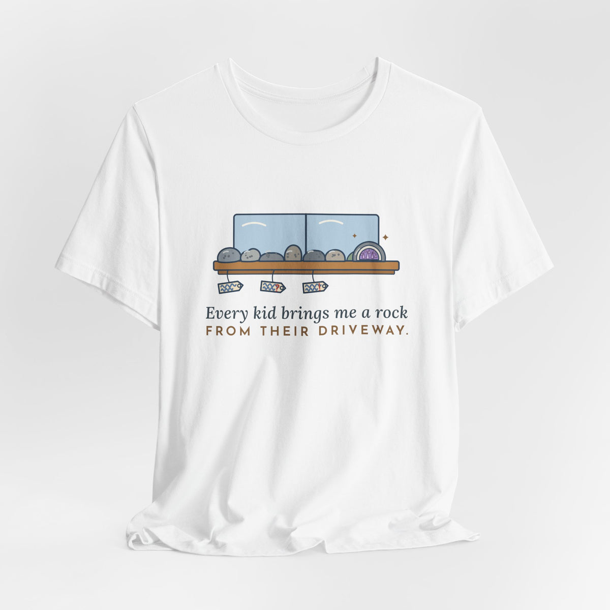 Earth Science Teacher T-Shirt - Every Kid Brings Me a Rock From Their Driveway Geology Tee