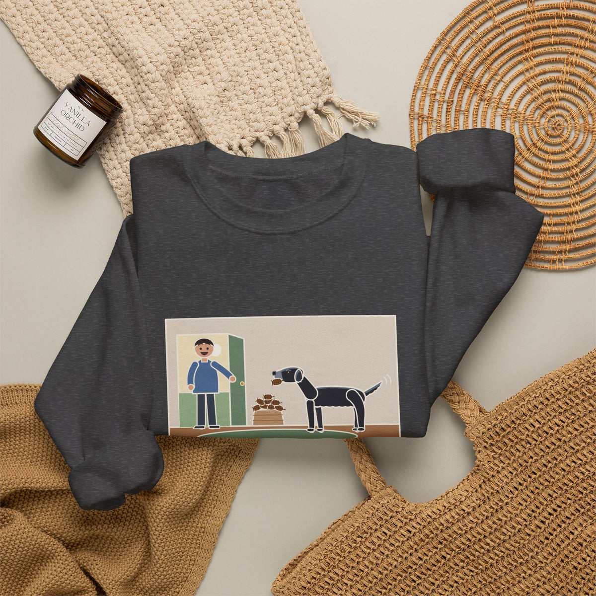 Flat-Coated Retriever Sweatshirt, Turned Ten This Year, Still Brings a Pinecone to the Door Every Time, Funny Homecoming Crewneck