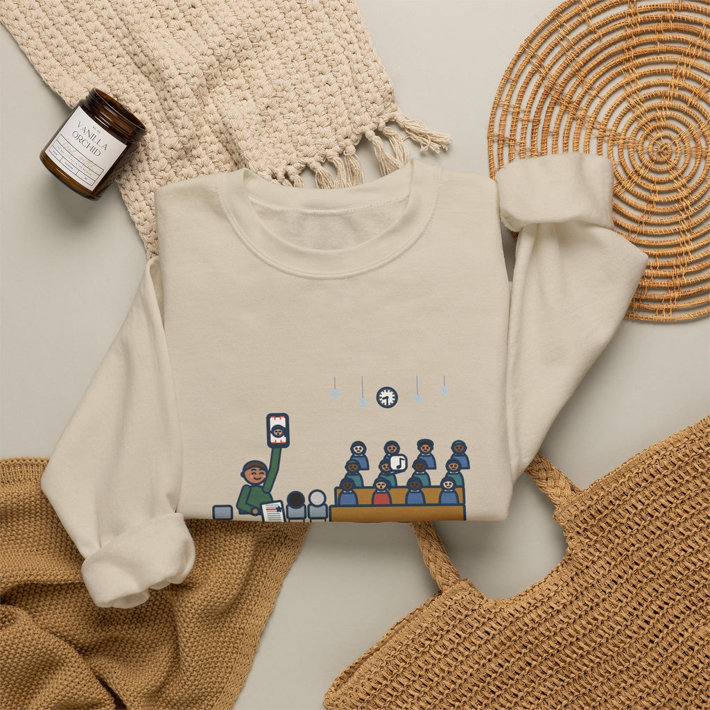 Winter Concert Sweatshirt, Sat for Ninety Minutes, My Kid Sang One Line in the Third Song, Funny Concert Night Crewneck
