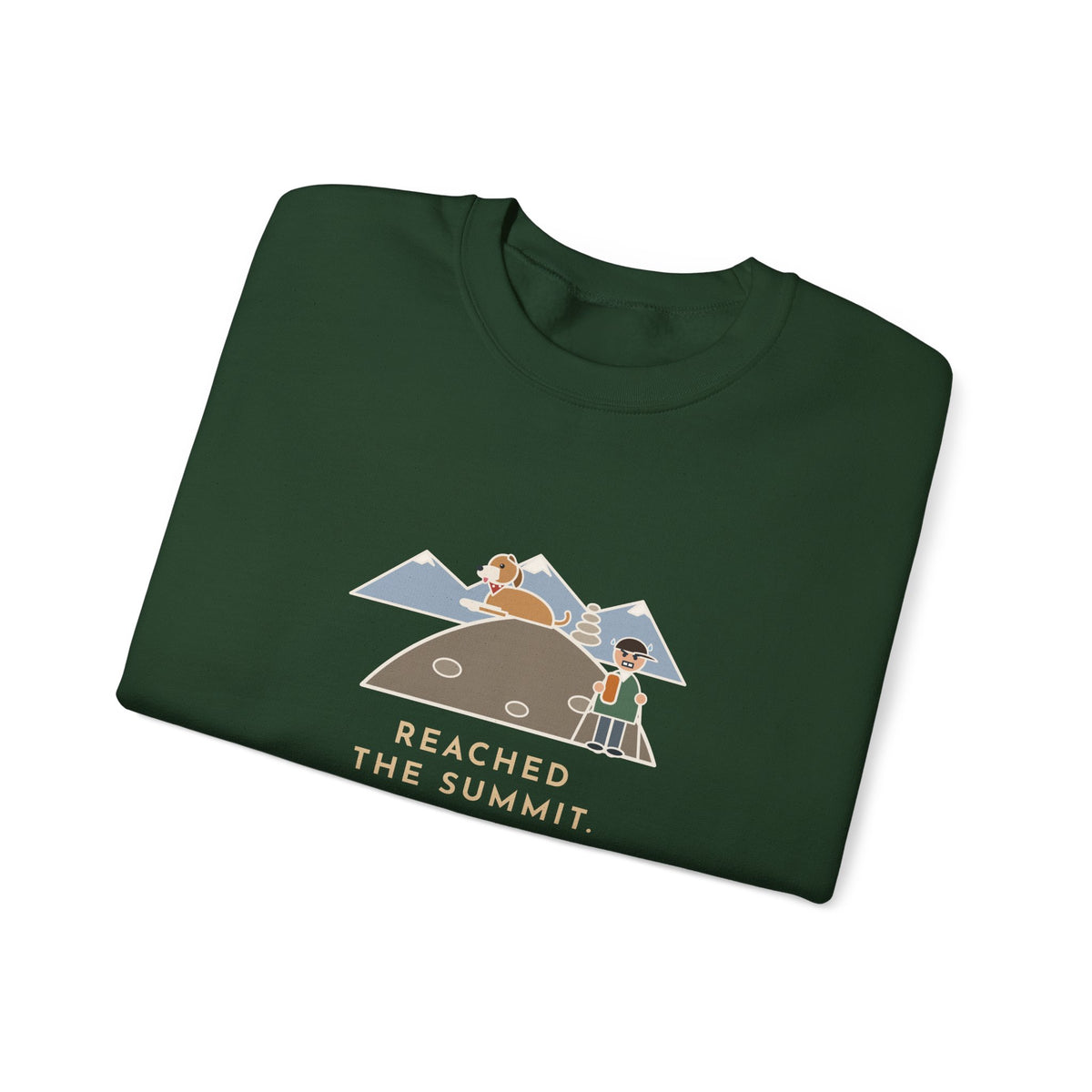 Funny Colorado Hiking Crewneck Sweatshirt - Summit Dog Got There an Hour Earlier