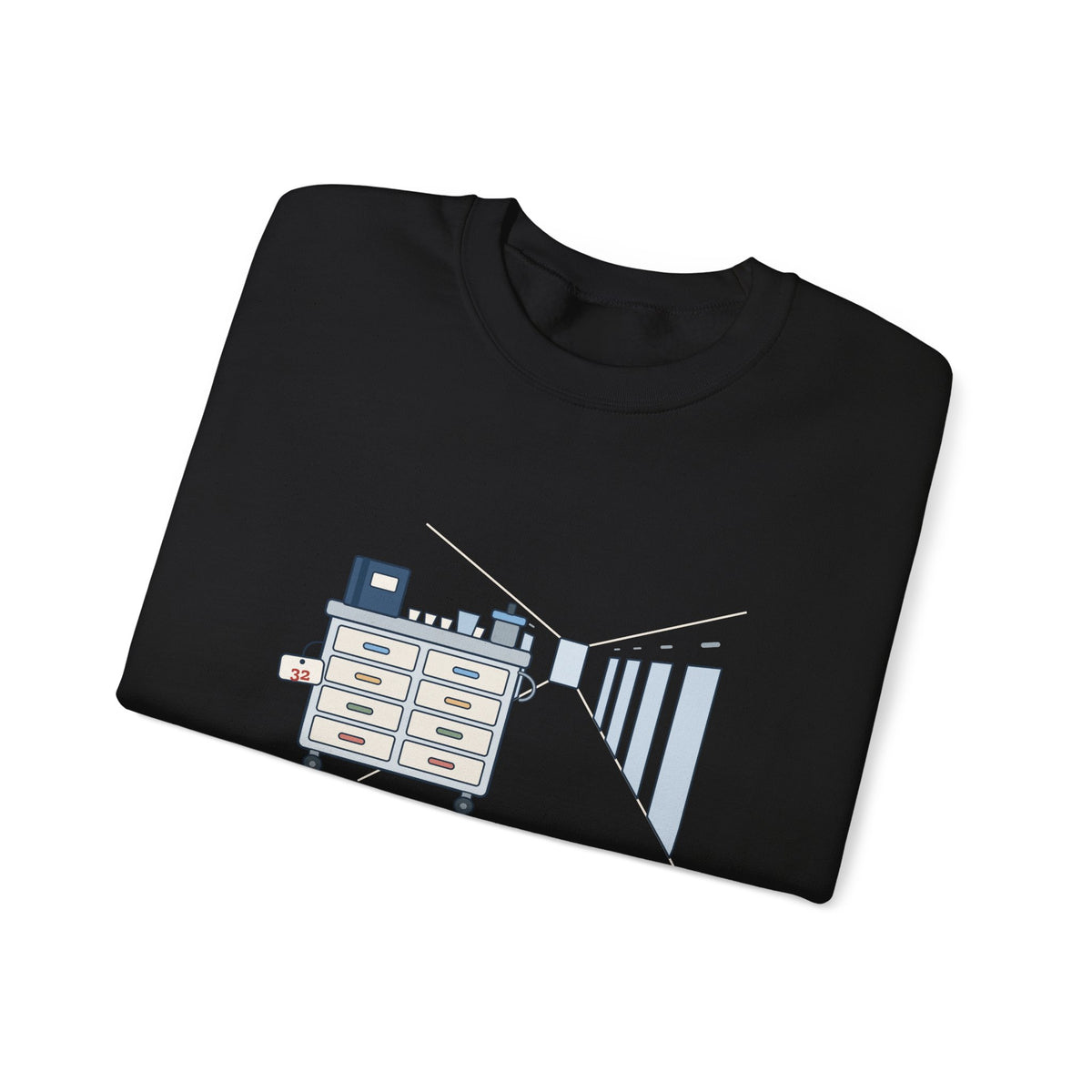 Licensed Practical Nurse Crewneck Sweatshirt - Med Pass: 32 Residents, One Cart