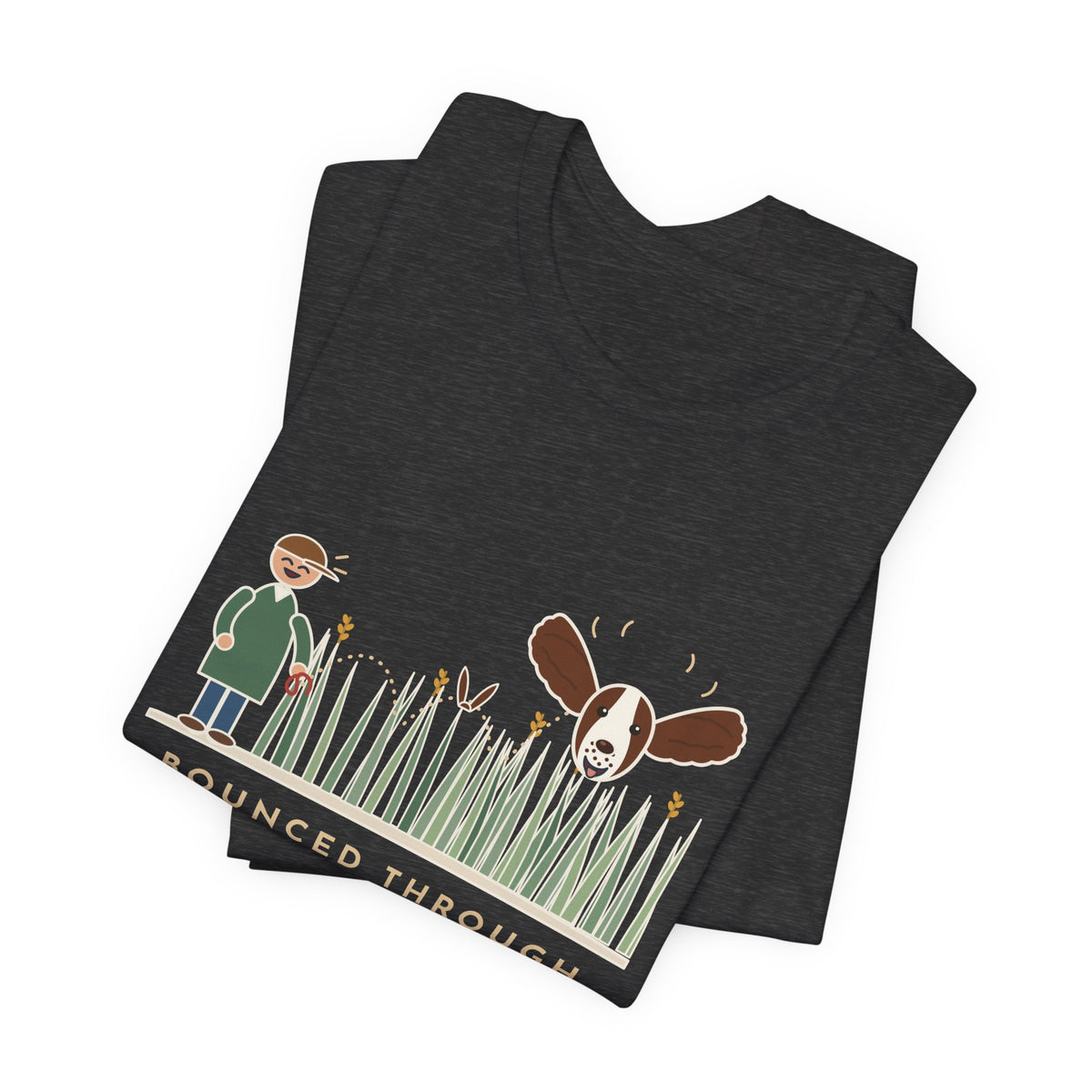English Springer Spaniel T-Shirt - Bounced Through the Tall Grass, Only the Ears Showed Dog Tee