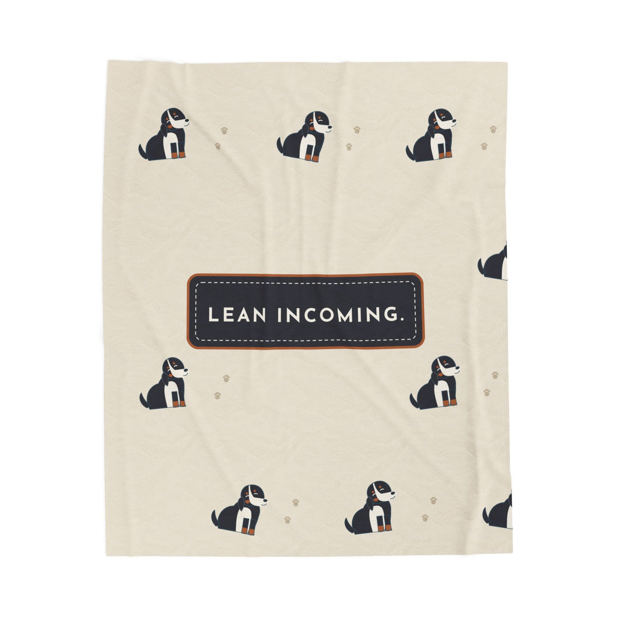 Bernese Mountain Dog Blanket - Lean Incoming Velveteen Plush Throw for Berner Lovers