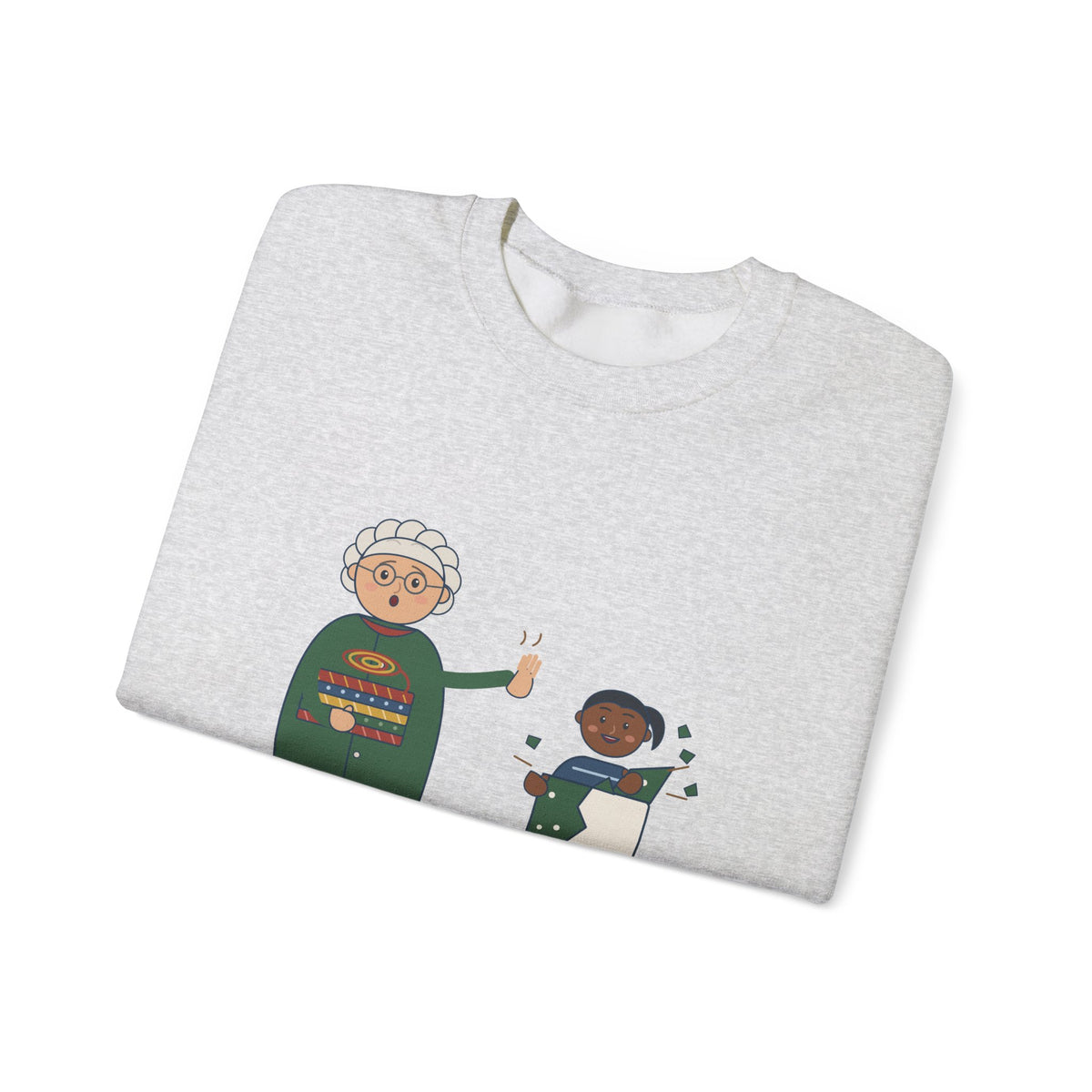 Grandma Christmas Crewneck Sweatshirt - Unwrap Carefully. I'm Reusing That Paper.