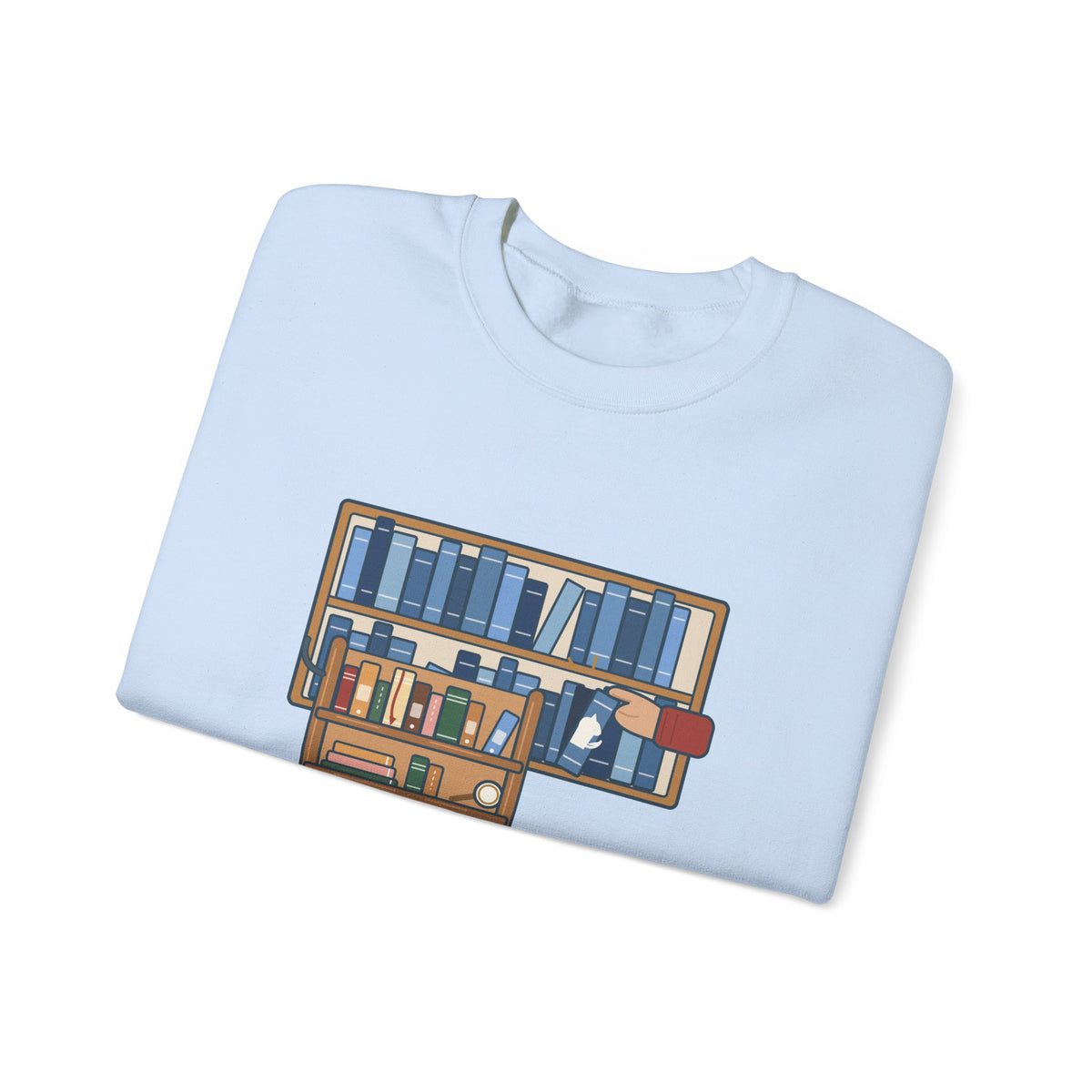 School Librarian Crewneck Sweatshirt - A Blue Book About a Dog. I'm On It.