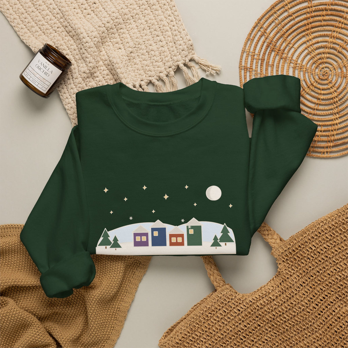 It Came Upon the Midnight Clear Sweatshirt, Christmas Sears Quote Crewneck with Clear Midnight