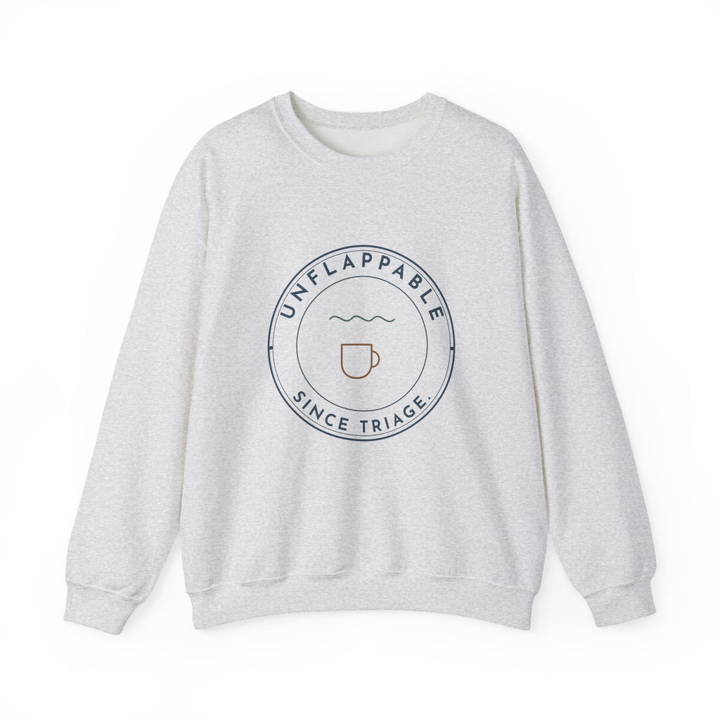 ER Nurse Crewneck Sweatshirt - Unflappable Since Triage Cozy Emergency Nurse Gift