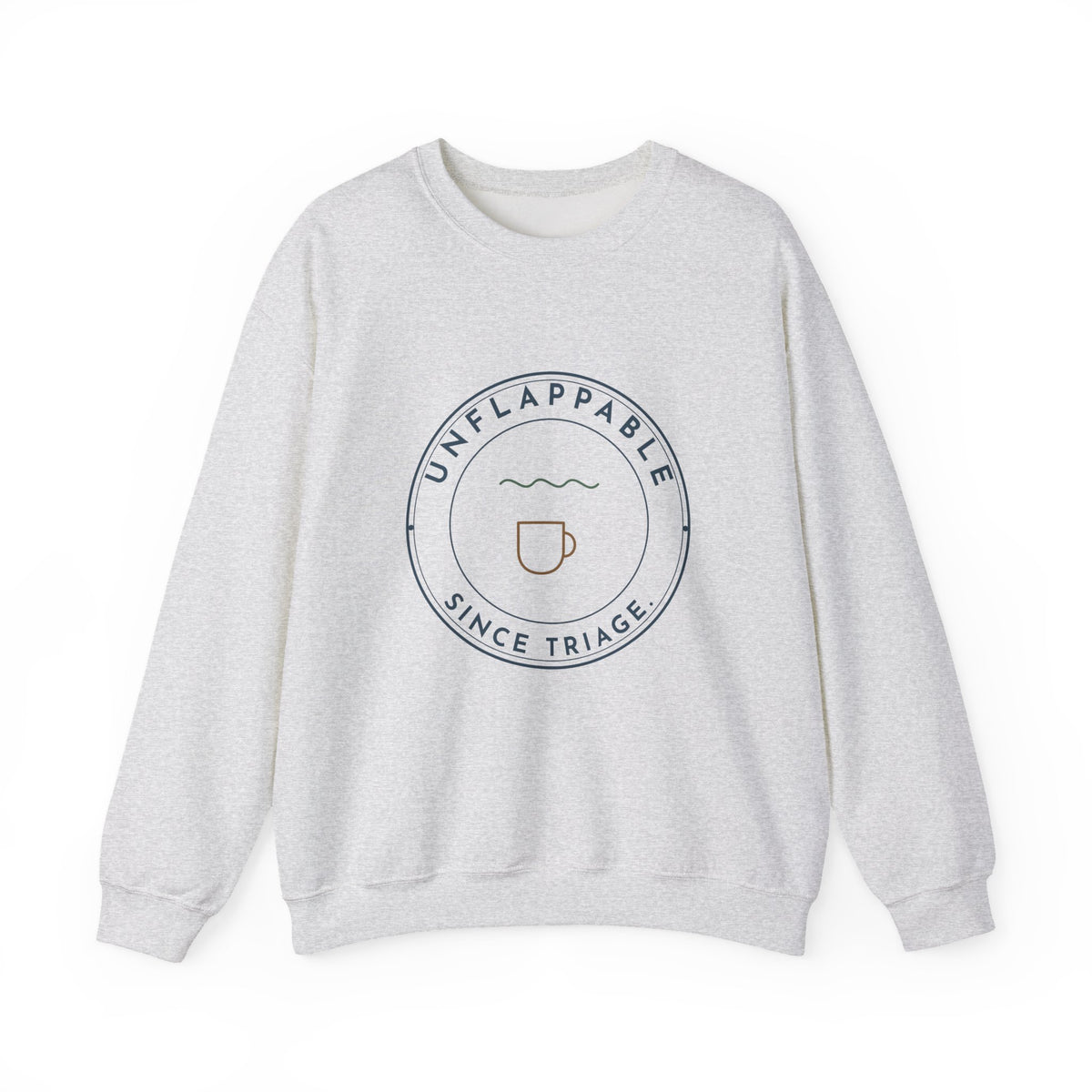 ER Nurse Crewneck Sweatshirt - Unflappable Since Triage Cozy Emergency Nurse Gift