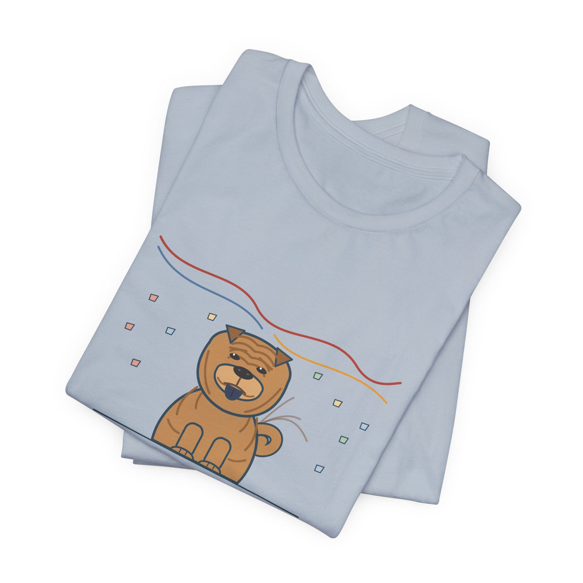 Shar-Pei T-Shirt - Happiest Dog in the House, Face Says Otherwise Funny Wrinkle Dog Tee