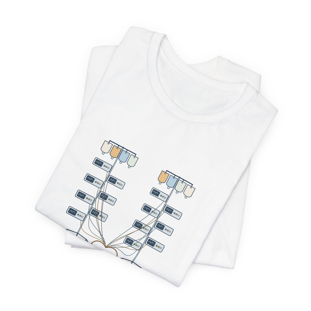 ICU Nurse T-Shirt - Two Patients. Fourteen Pumps. Critical Care Nurse Tee
