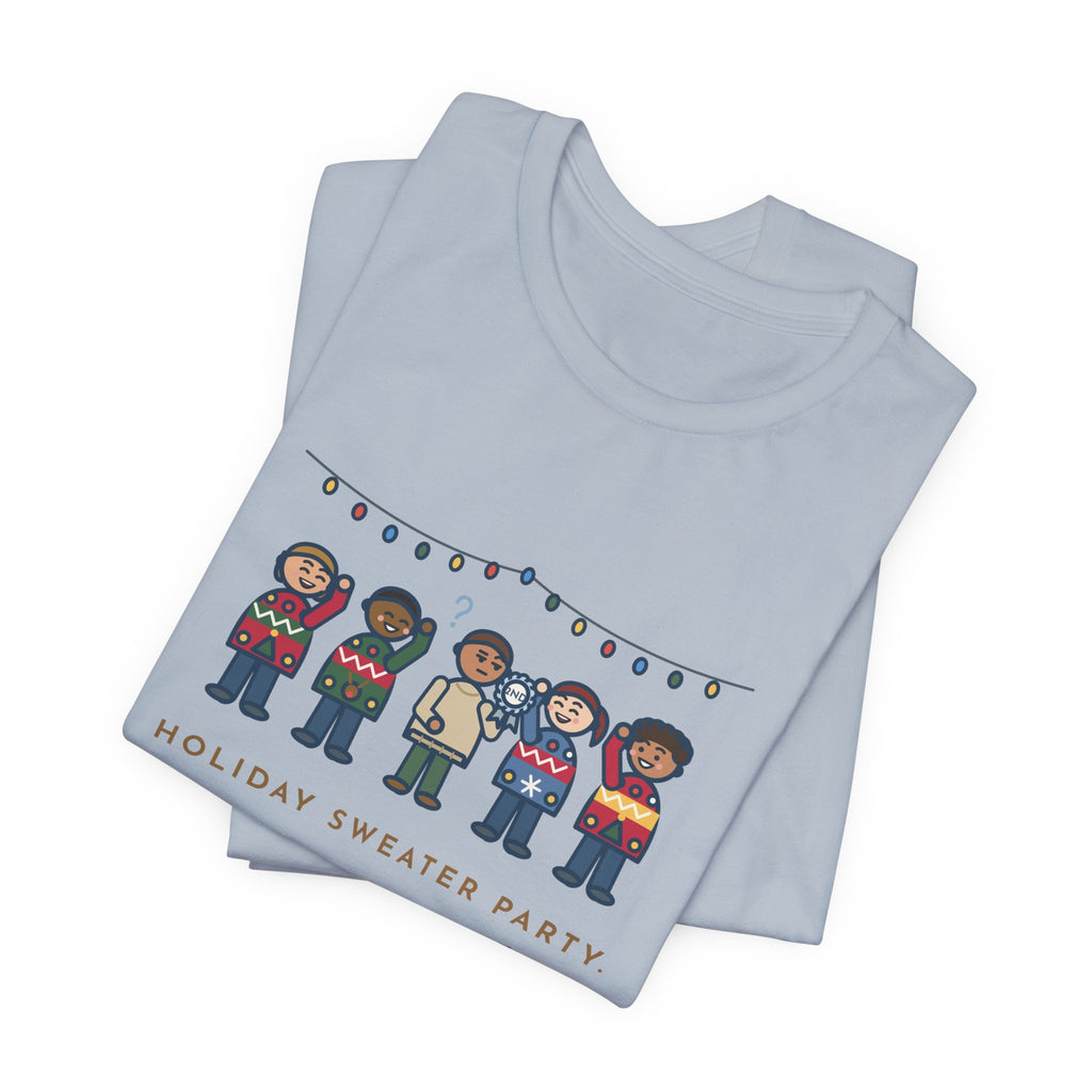 Funny Holiday Sweater Party T-Shirt, Wore My Regular Winter Sweater, Won Second Place, Party Lineup Tee