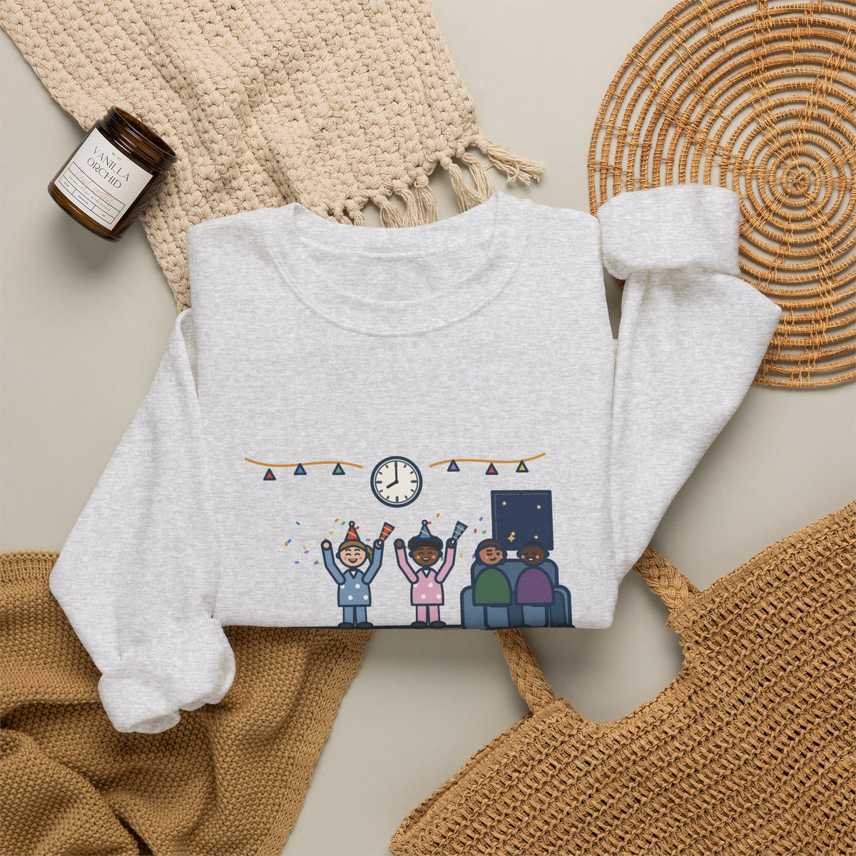 New Year's Eve Sweatshirt, With Little Kids, Counted Down at 8:00 and Called It Midnight, Funny Early Countdown Crewneck