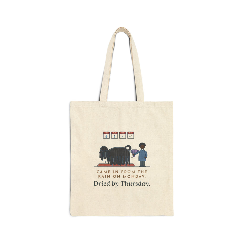 Puli Dog Tote Bag - Came In From the Rain on Monday, Dried by Thursday