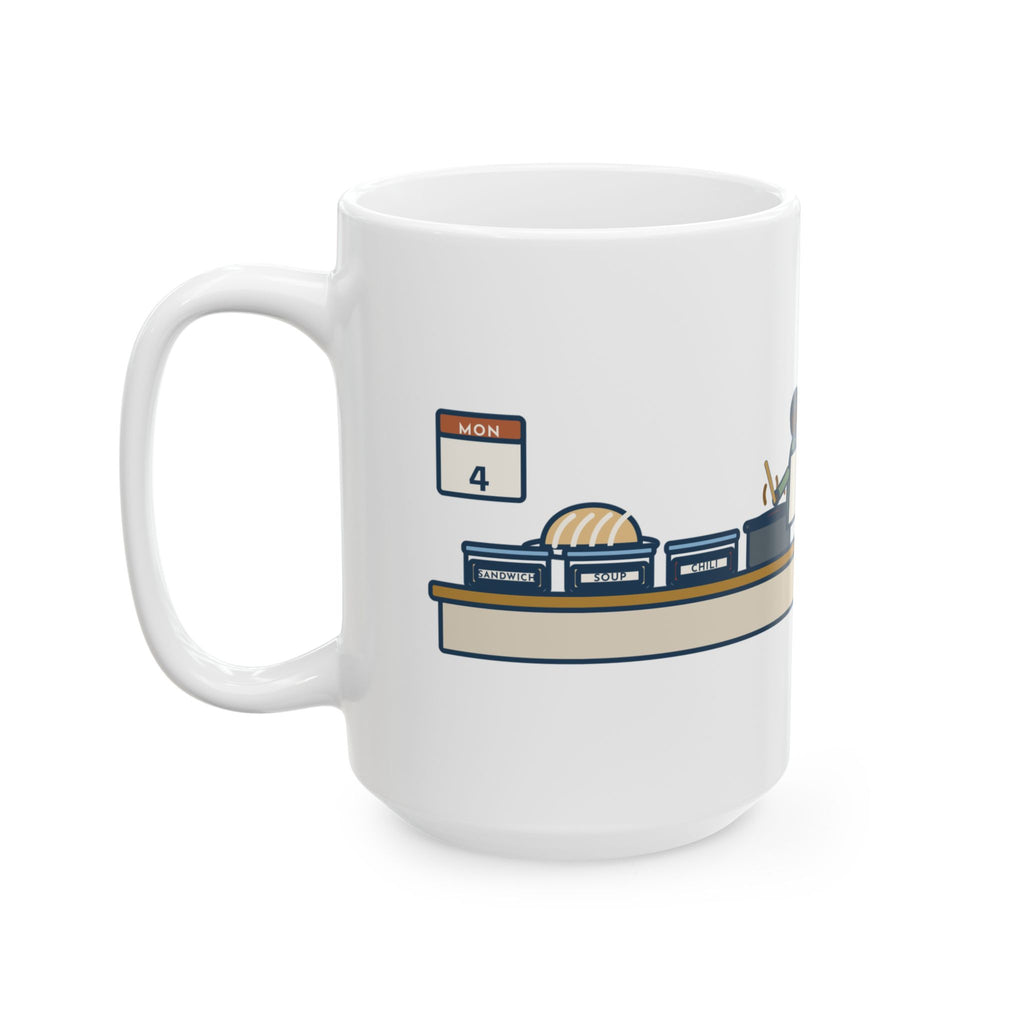 Day Four, Sandwich, Then Soup, Now Turkey Chili 15oz Mug, Large Funny Thanksgiving Leftovers Coffee Mug