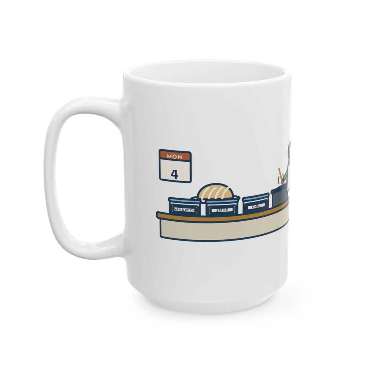 Day Four, Sandwich, Then Soup, Now Turkey Chili 15oz Mug, Large Funny Thanksgiving Leftovers Coffee Mug
