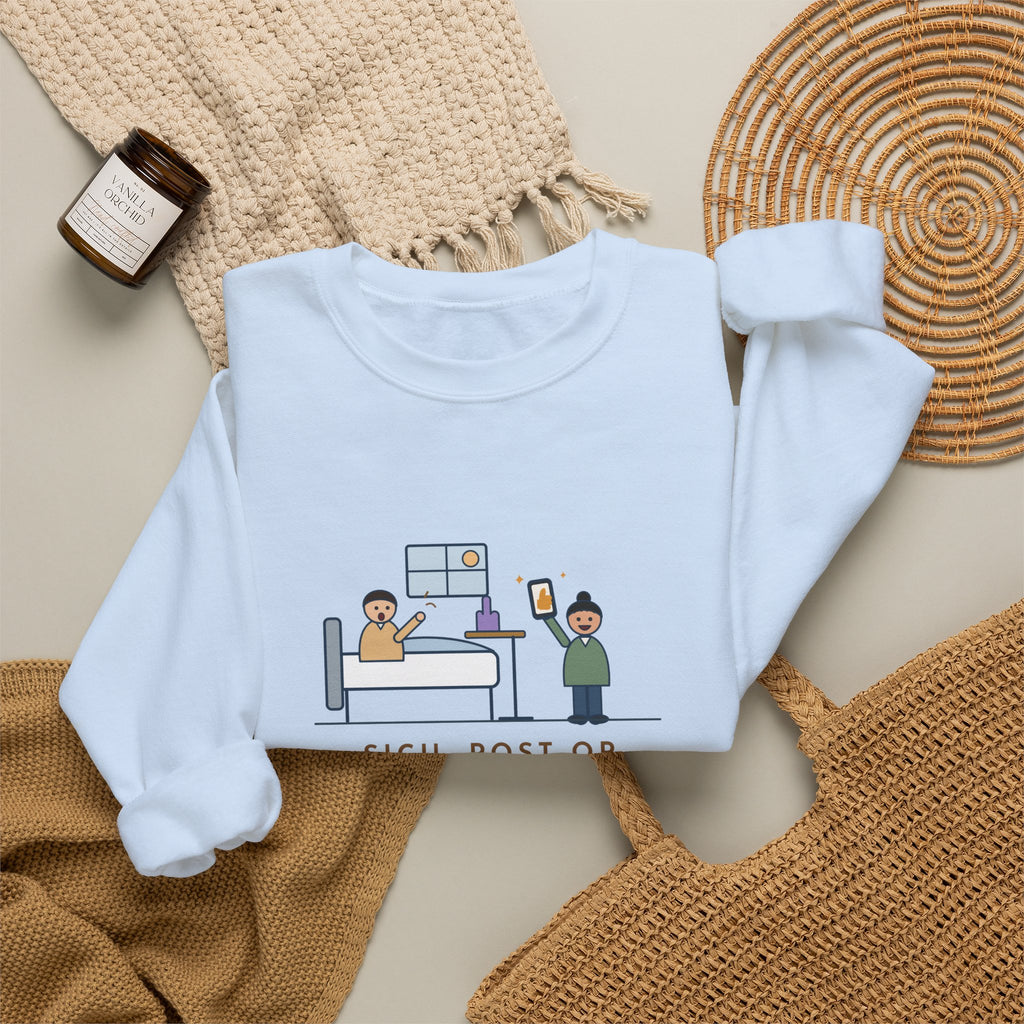 SICU Nurse Sweatshirt, First Question When He Woke Up, Did My Team Win, Funny Big Game Update Crewneck