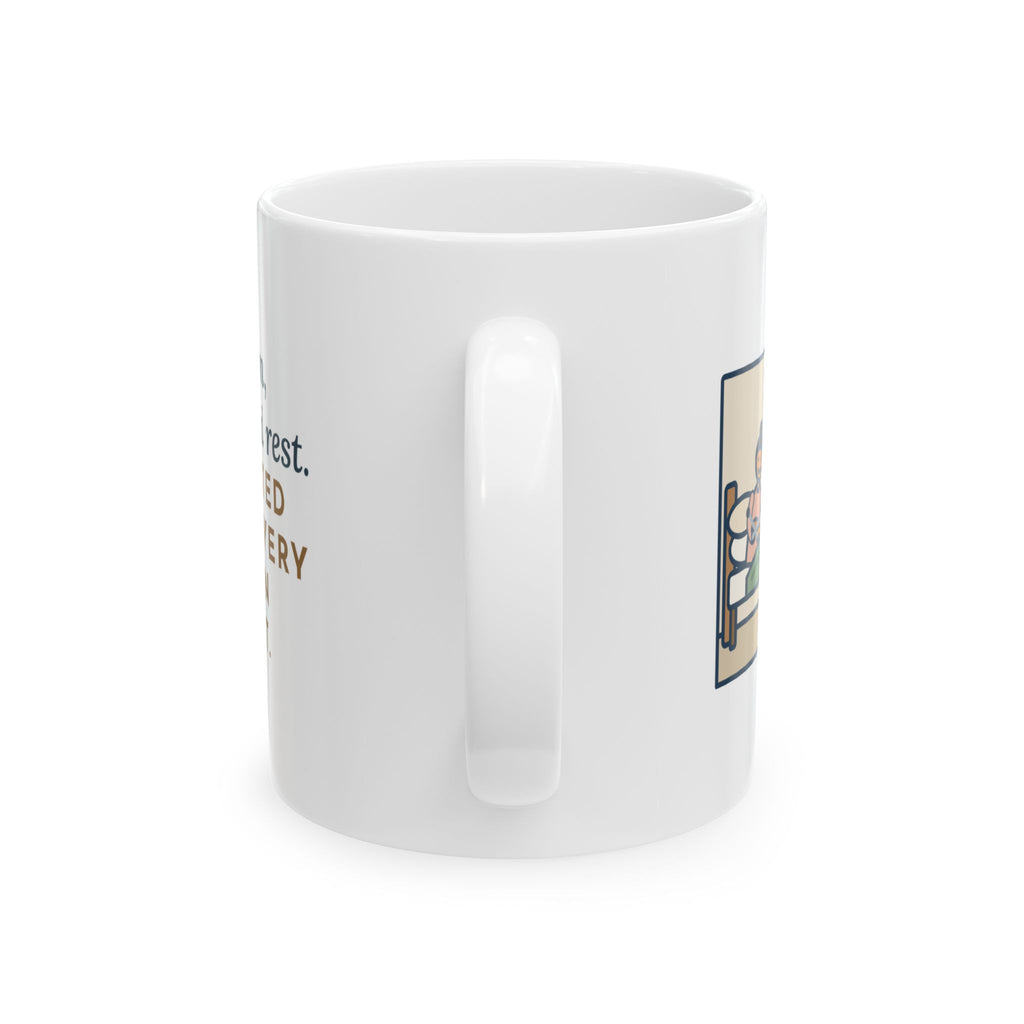 Antepartum Nurse Mug, Week Five of Bed Rest, She Knitted a Hat for Every Nurse on Day Shift, Funny Coffee Mug 11oz