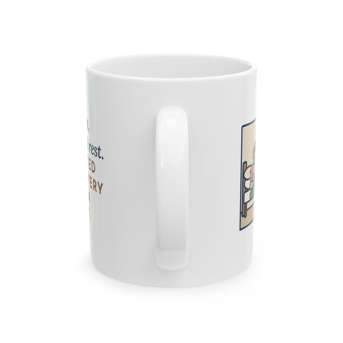 Antepartum Nurse Mug, Week Five of Bed Rest, She Knitted a Hat for Every Nurse on Day Shift, Funny Coffee Mug 11oz