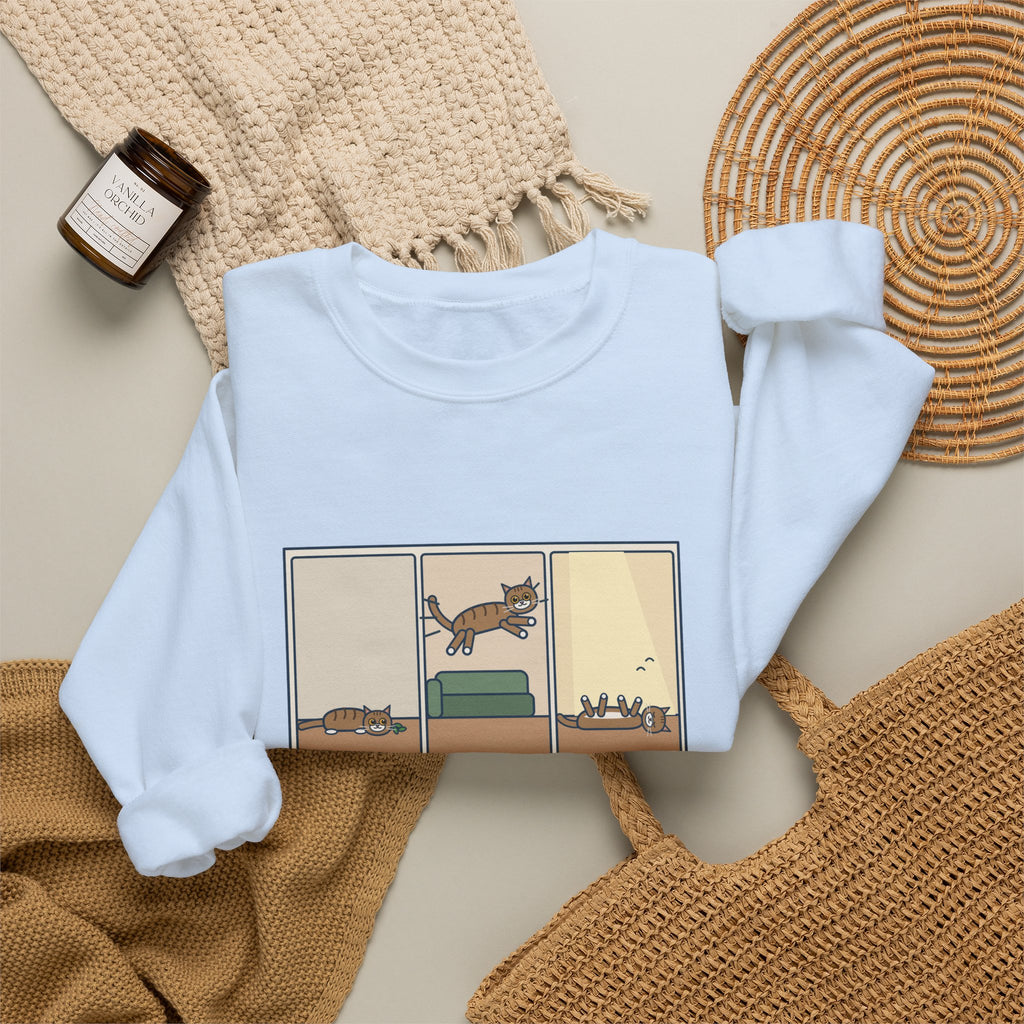 Catnip Sweatshirt, One Pinch, Three Minutes of Chaos, a Four-Hour Nap, Funny Three Panels Crewneck