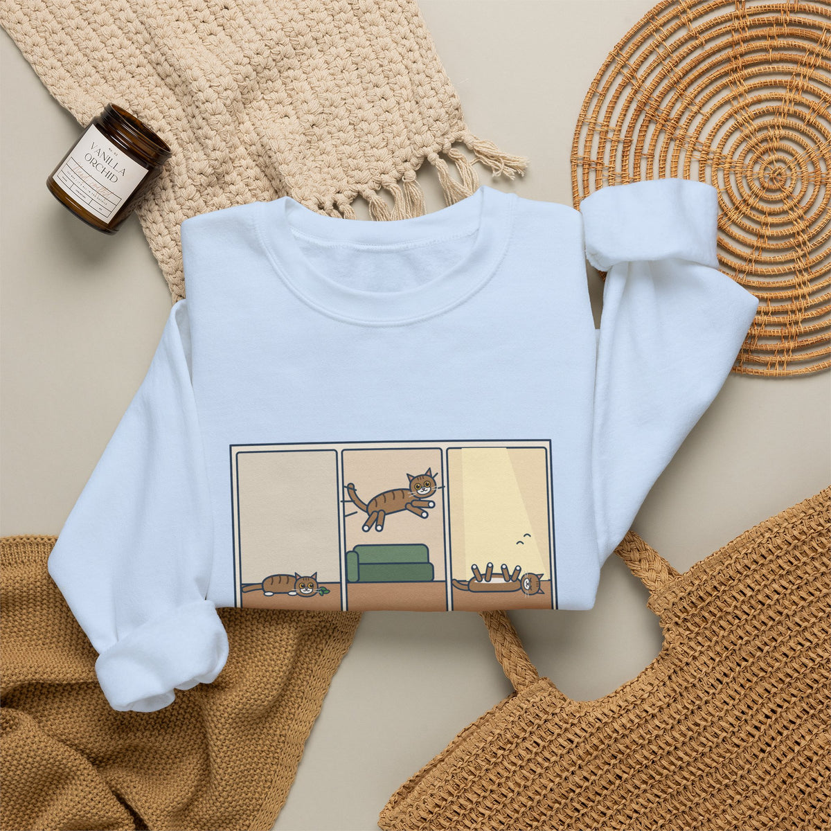 Catnip Sweatshirt, One Pinch, Three Minutes of Chaos, a Four-Hour Nap, Funny Three Panels Crewneck