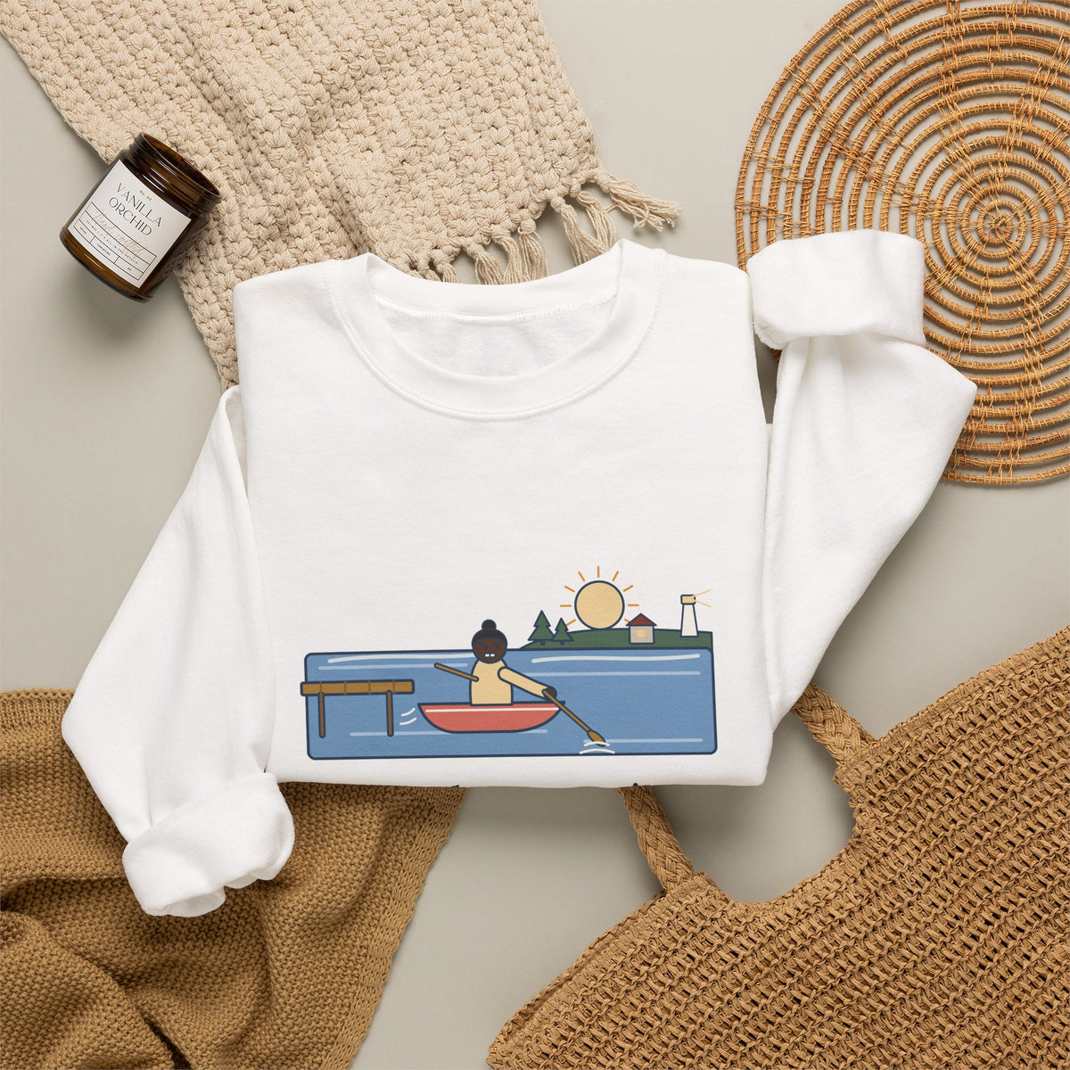 Our Doubts Are Traitors Sweatshirt, Literary Shakespeare Quote Crewneck with Dawn Rowboat