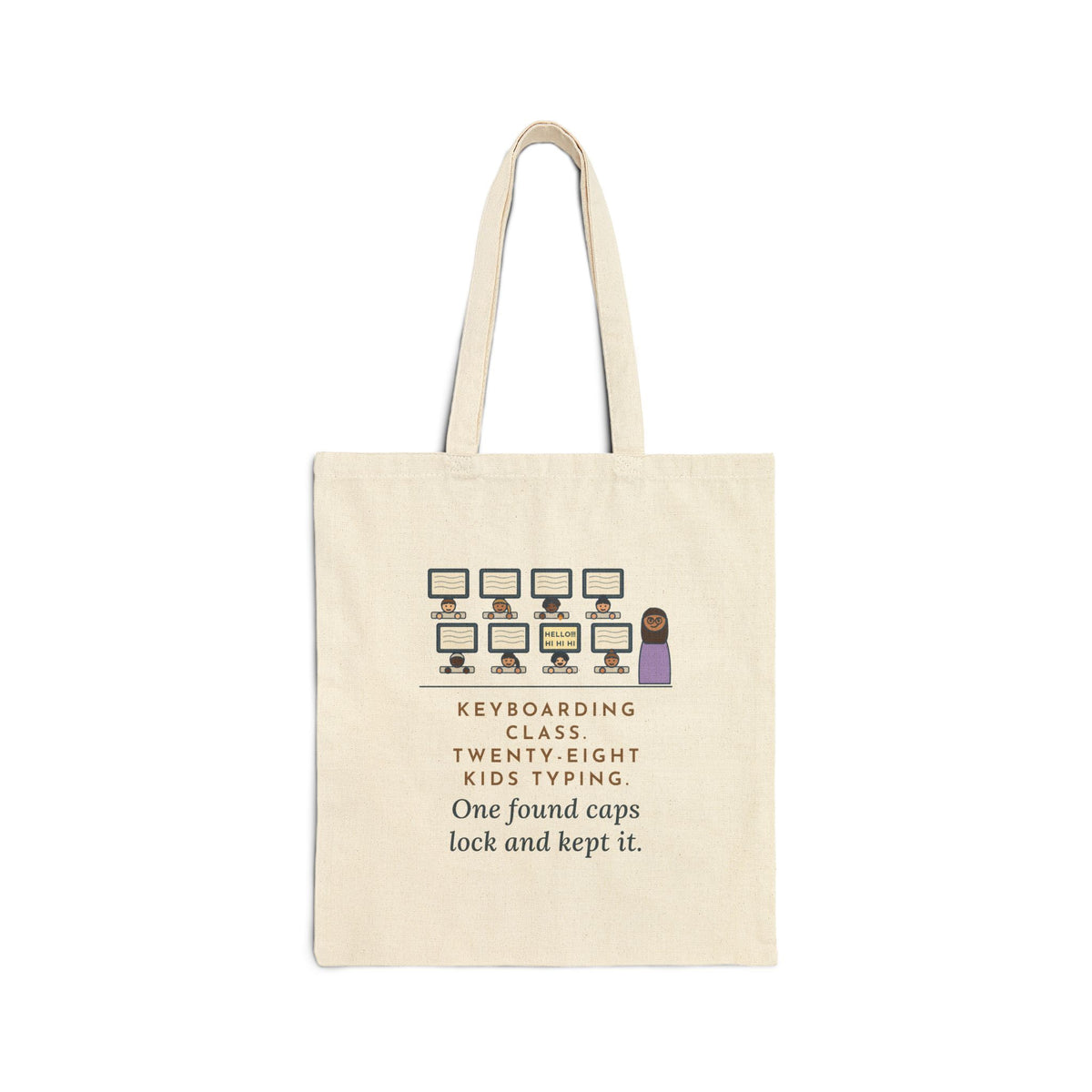 Keyboarding Teacher Tote Bag - The Kid Who Found Caps Lock