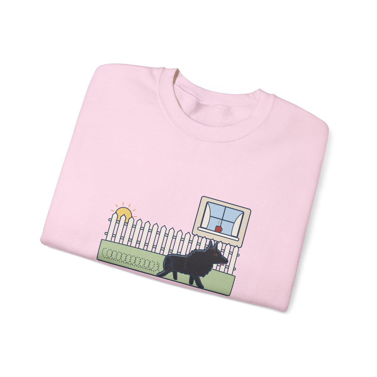 Schipperke Crewneck Sweatshirt - Patrolled the Fence Line Eleven Times Before Breakfast