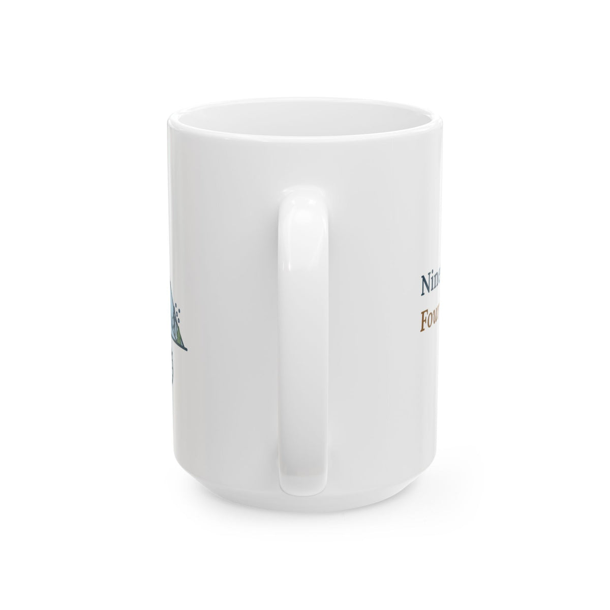 Large 15oz Ski Touring Mug - Ninety Minutes Up, Four Minutes Down Backcountry Skier Coffee Mug