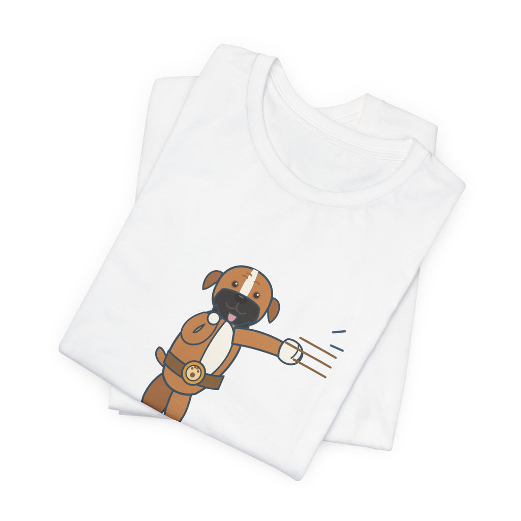 Boxer Dog T-Shirt - Every Hello Comes With a Left Hook Funny Boxer Owner Tee