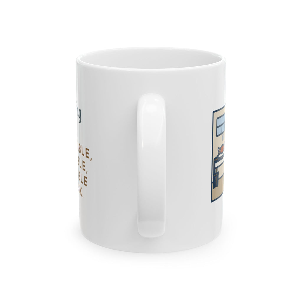 Thanksgiving Table Mug 11oz, The Card Table, the Patio Table and My Desk, Funny Host Coffee Mug