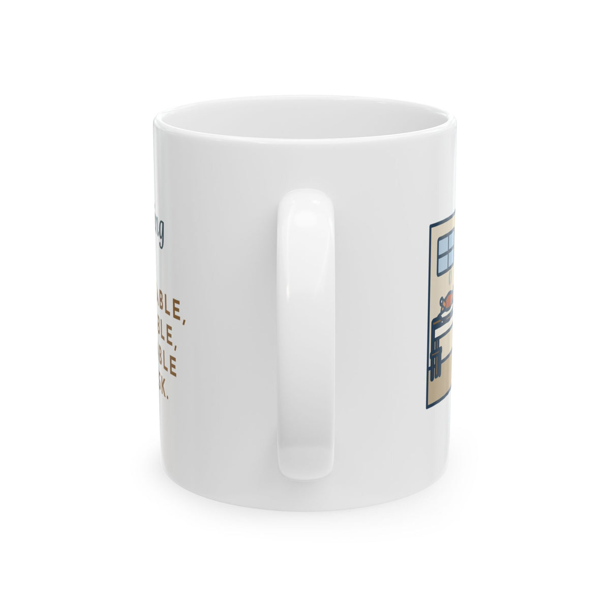 Thanksgiving Table Mug 11oz, The Card Table, the Patio Table and My Desk, Funny Host Coffee Mug